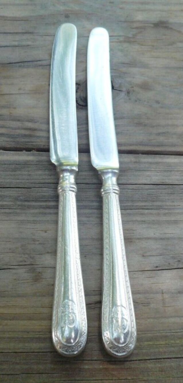 Antique P&O Steamship Line 2 Knives 7 5/8" Mappin & Webb Peninsular & Oriental
